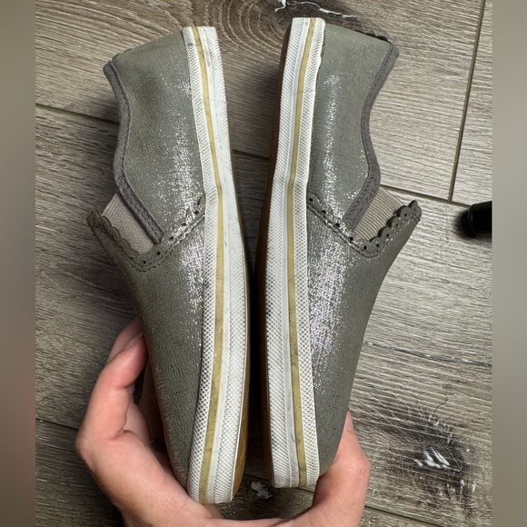 Jack rogers silver Metallic Slip-On Shoes scalloped women’s 5/kids 3.5 - Picture 3 of 8